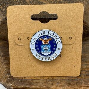 US Air Force Veteran lapel pin patriotic Americana